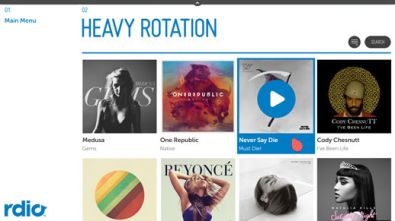 Rdio Category View Page