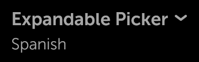 Expandable Picker (Collapsed)