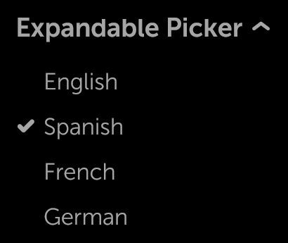 Expandable Picker (Expanded)