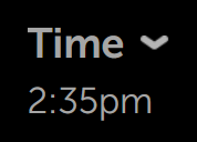 Time Picker (Collapsed)