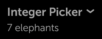 Expandable Integer Picker (Collapsed)