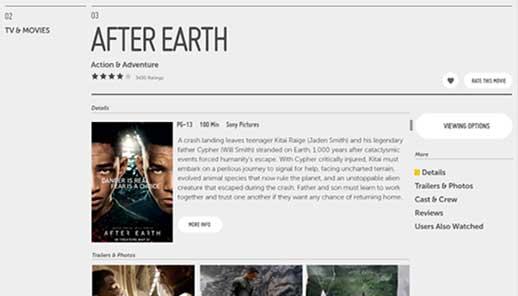 Sectioned Detail Page: Top