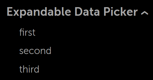 Expandable Data Picker (Expanded)
