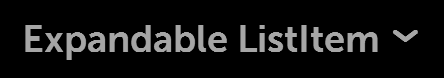 Expandable List Item (Collapsed)